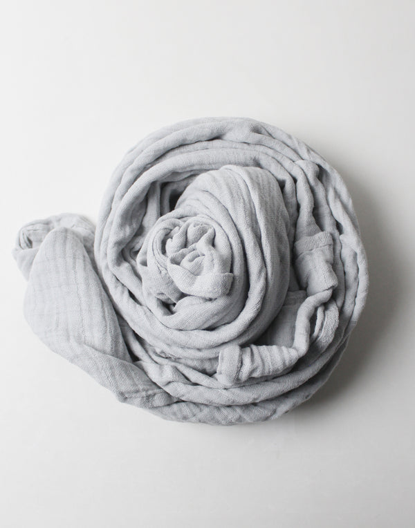 Organic Cotton Muslin Swaddle Wraps 47x47 / Light Grey baby