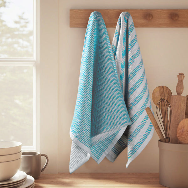 Kitchen Towels Set of 2- 16x28 / Light Blue 